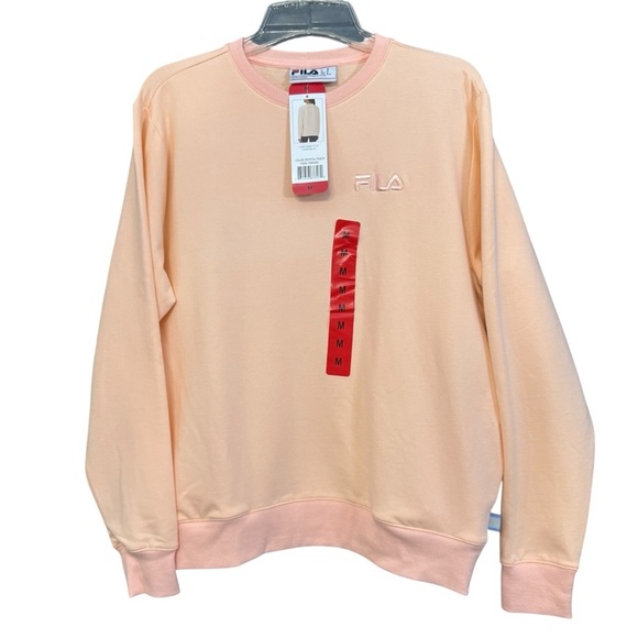 🍑 FILA Tropical Peach Crewneck Sweatshirt M - Picture 1 of 7